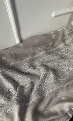 Load image into Gallery viewer, Women&#39;s Lakhnavi Handcrafted Mul Chanderi Semi - Stitched Kurta And Dupatta Set- HONC0282235
