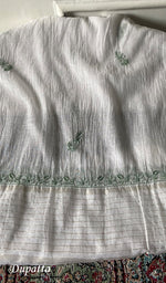Load image into Gallery viewer, Women's Lakhnavi Handcrafted Mul Chanderi Semi - Stitchd Kurta And Dupatta Set - HONC0274485