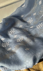Load image into Gallery viewer, Afeera Women&#39;s Lakhnavi Handcrafted Pure Organza Chikankari Unstitched Kurta And Dupatta Set- HONC0302226
