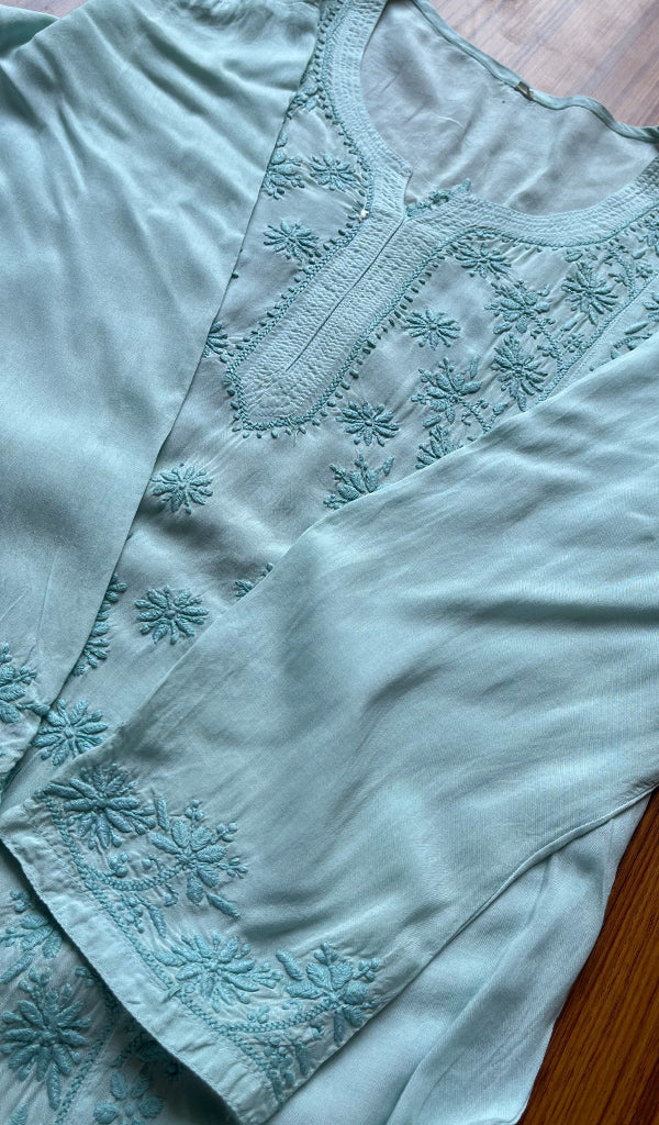 Women's Lucknowi Handcrafted Muslin Chikankari Kurti - HONC0301045