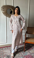 Prisha Women's Lakhnavi Handcrafted Cotton Chikankari Kurti - HONC0335252