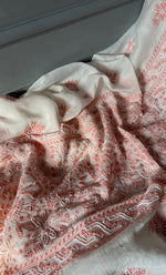 将图像加载到图库查看器中， Women&#39;s Lakhnavi Handcrafted Mul Chanderi UnStitched Kurta And Dupatta Set - HONC0300406
