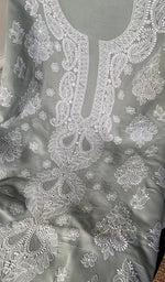 Load image into Gallery viewer, Miral Women&#39;s Lakhnavi Handcrafted Unstitched Cotton Chikankari Suit Material - HONC0291824
