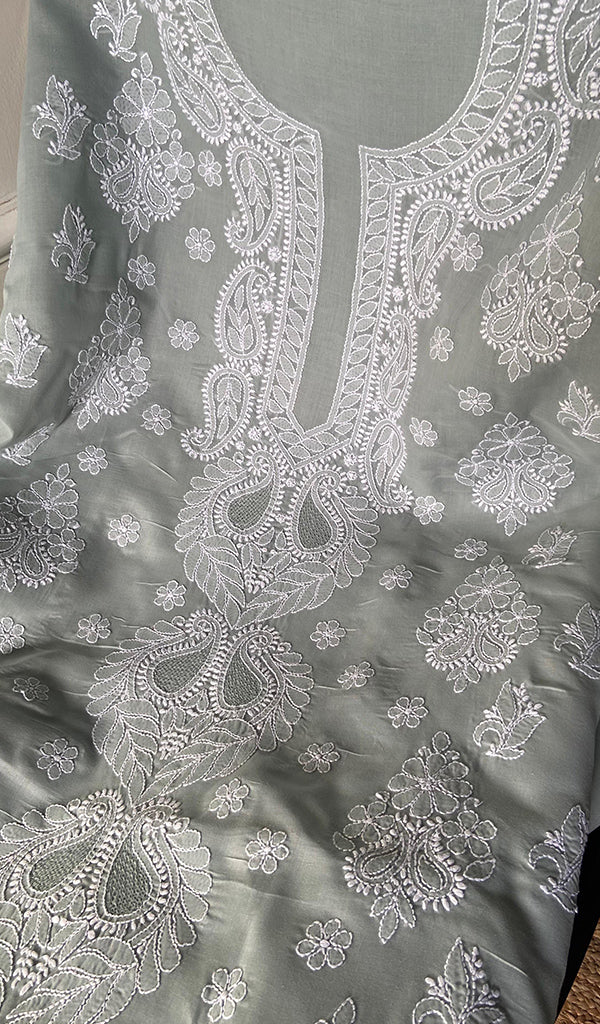 Miral Women's Lakhnavi Handcrafted Unstitched Cotton Chikankari Suit Material - HONC0291824