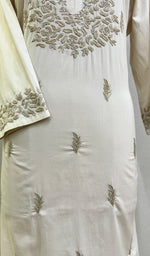 将图像加载到图库查看器中， Women&#39;s Lucknowi Handcrafted Cotton Chikankari Kurti - HONC0232139
