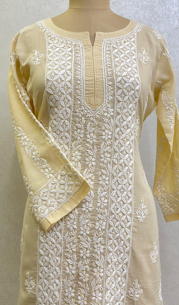 Women's Lucknowi Handcrafted Cotton Chikankari Kurti - HONC0164307