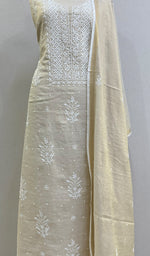 将图像加载到图库查看器中， Women&#39;s Lakhnavi Handcrafted Munga Silk Chikankari Kurta And Dupatta Set - HONC0199288
