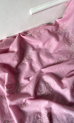 Load image into Gallery viewer, Women&#39;s Lakhnavi Handcrafted Mul Chanderi Unstitched Chikankari Full Suit Material - HONC0314659
