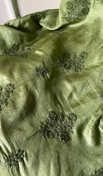 Load image into Gallery viewer, Women&#39;s Lakhnavi Handcrafted Tussar Silk Chikankari Full Suit Material -  HONC0269545
