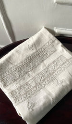 Load image into Gallery viewer, Women's Lucknowi Handcrafted Chanderi Silk Unstitched Chikankari Kurta and Dupatta Set- HONC0276219