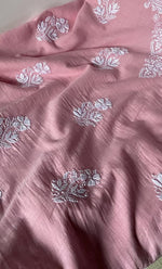 Load image into Gallery viewer, Women&#39;s Lakhnavi Handcrafted Unstitched Cotton Chikankari Suit Material - HONC0317020
