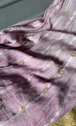 Load image into Gallery viewer, Izna Women's Lakhnavi Handcrafted Mul Chanderi Semi - Stitched Anarkali And Dupatta Set - HONC0302870