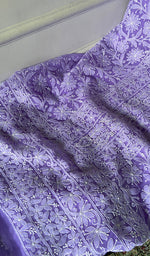 Load image into Gallery viewer, Women's Lucknowi Handcrafted Faux-Georgette Unstitched Chikankari Suit Material - HONC0348761