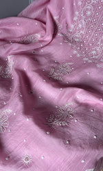 Load image into Gallery viewer, Women&#39;s Lakhnavi Handcrafted Mul Chanderi Unstitched Kurta And Dupatta Set- HONC0305200
