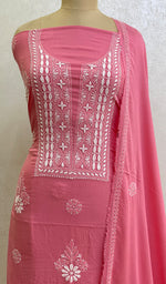 Load image into Gallery viewer, Women&#39;s Lakhnavi Handcrafted Modal Cotton Chikankari Kurta Dupatta- HONC0159574
