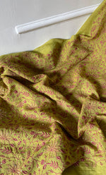 Load image into Gallery viewer, Women&#39;s Lakhnavi Handcrafted Chanderi Silk Unstitched Chikankari Kurta And Dupatta Set - HONC0294446
