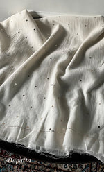 Load image into Gallery viewer, Women's Lakhnavi Handcrafted Mul Chanderi Unstitched Kurta And Dupatta Set- HONC0338716