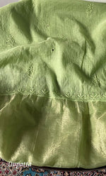 Load image into Gallery viewer, Women's Lakhnavi Handcrafted Mul Chanderi Unstitched Chikankari Full Suit Material - HONC0324498