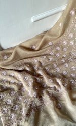 Load image into Gallery viewer, Women's Lakhnavi Handcrafted Mul Chanderi Unstitched Chikankari Full Suit Material - HONC0312089