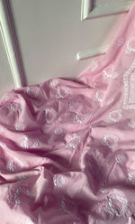 Load image into Gallery viewer, Women&#39;s Lakhnavi Handcrafted Unstitched Cotton Chikankari Suit Material - HONC0257113
