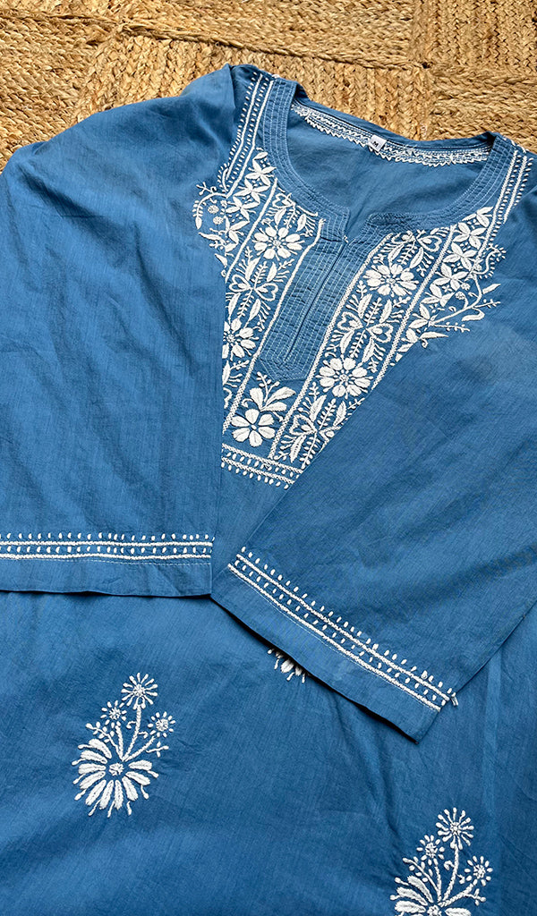 Women's Lucknowi Handcrafted Cotton Chikankari Kurti - HONC0301076