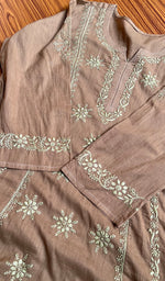 将图像加载到图库查看器中， Women&#39;s Lucknowi Handcrafted  Cotton Chikankari Kurti - HONC0301083
