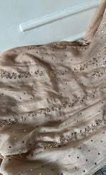 Load image into Gallery viewer, Women's Lakhnavi Handcrafted Mul Chanderi Semi - Stitched Anarkali And Dupatta Set - HONC0339439