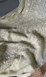 将图像加载到图库查看器中， Women&#39;s Lakhnavi Handcrafted Mul Chanderi Semi - Stitched Kurta And Dupatta Set - HONC0297757

