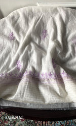 Load image into Gallery viewer, Women's Lakhnavi Handcrafted Unstitched Mul Chanderi Kurta And Dupatta Set - HONC0327491