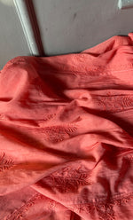 Load image into Gallery viewer, Women&#39;s Lakhnavi Handcrafted Mul Chanderi Semi - stitched Kurta And Dupatta Set- HONC0303410
