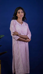 Load image into Gallery viewer, Ansara Women&#39;s Lucknowi Handcrafted Cotton Chikankari Kurti - HONC0212110
