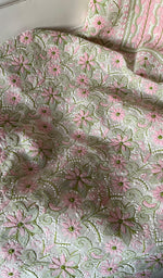 Load image into Gallery viewer, Women&#39;s Lakhnavi Handcrafted Cotton Chikankari Suit Material - HONC0291776
