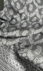 Load image into Gallery viewer, Women&#39;s Lakhnavi Handcrafted Kota Cotton Chikankari Unstitched Kurti Fabric - HONC0303998
