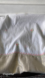 Load image into Gallery viewer, Women's Lakhnavi Handcrafted Mul Chanderi Unstitched Kurta And Dupatta Set - HONC0355680