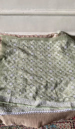 Load image into Gallery viewer, Women's Lakhnavi Handcrafted Mul Chanderi Unstitched Kurta And Dupatta Set - HONC0374248