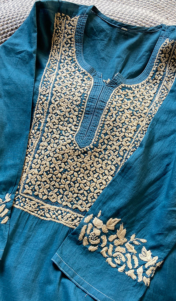Women's Lucknowi Handcrafted Cotton Chikankari Kurti - HONC0301066