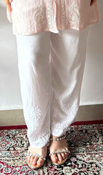 Women's Lucknowi Handcrafted Rayon Chikankari Palazzo - HONC0383672