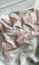 Load image into Gallery viewer, Women's Lakhnavi Handcrafted Unstitched Mul Chanderi Kurta And Dupatta Set - HONC0324083