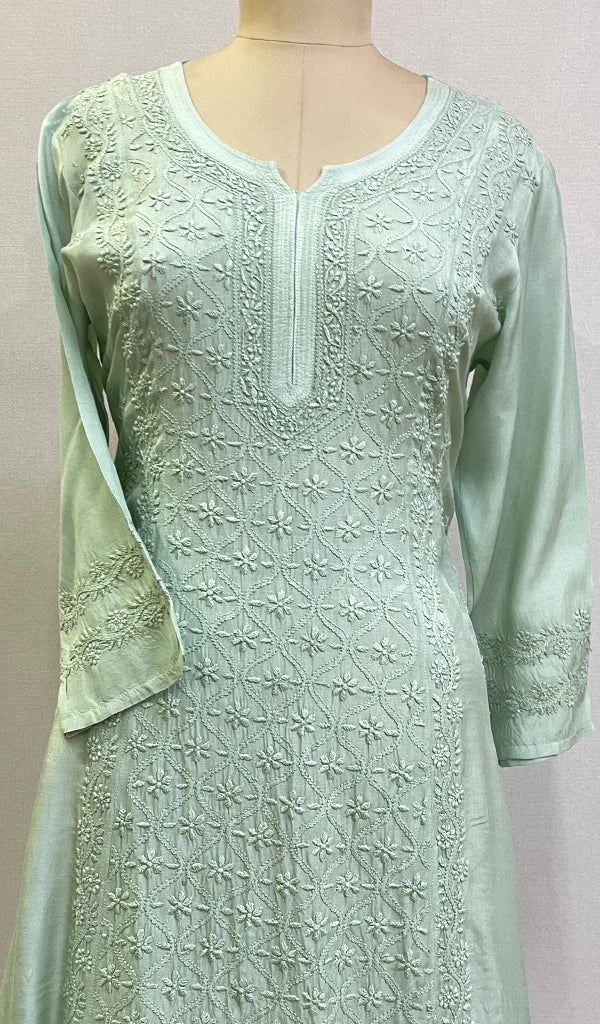 Pari Women's Lucknowi Handcrafted Muslin Chikankari Kurti - HONC0204801