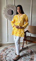 ilma Women's Lakhnavi Handcrafted Cotton Chikankari Top - HONC0346973