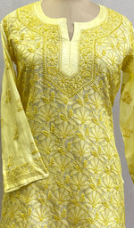 Load image into Gallery viewer, Women&#39;s Lakhnavi Handcrafted Silk Chikankari Top - HONC0176218
