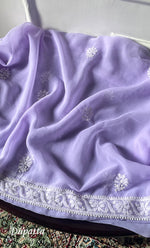 Load image into Gallery viewer, Women's Lucknowi Handcrafted Faux-Georgette Chikankari Suit Material - HONC0315341