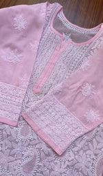 Load image into Gallery viewer, Women&#39;s Lakhnavi Handcrafted Cotton Chikankari Kurti - HONC0274189
