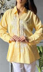 Load image into Gallery viewer, Women&#39;s Lakhnavi Handcrafted Cotton Chikankari Top - HONC0308392
