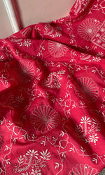 将图像加载到图库查看器中， Women&#39;s Lakhnavi Handcrafted Maheshwari Mul Chanderi Unstitched Kurta And Dupatta Set - HONC0275135
