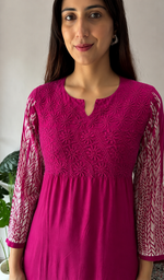 Cotton Chikankari Stitched Kurti HONC050266