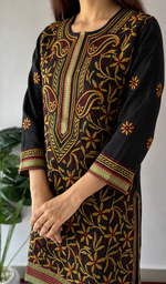 Women's Lakhnavi Handcrafted Cotton Chikankari Kurti - HONC04417