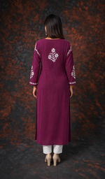 Women's Lucknowi Handcrafted Cotton Chikankari Kurti- HONC01603820