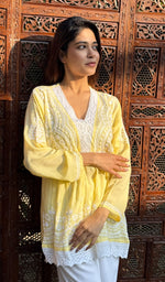 Load image into Gallery viewer, Alshifa Women&#39;s Lakhnavi Handcrafted Modal Cotton Chikankari Top - HONC0266098
