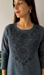 Cotton Chikankari Stitched Kurti HONC070212